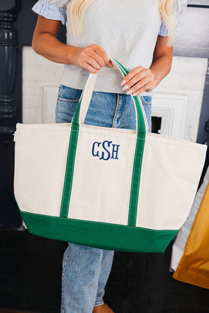 Embroidered Canvas Tote