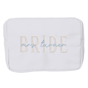 Bride Embroidered Extra Large Nylon Pouch