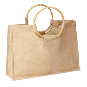 Shadow Monogram Jute Carryall with Bamboo Handle