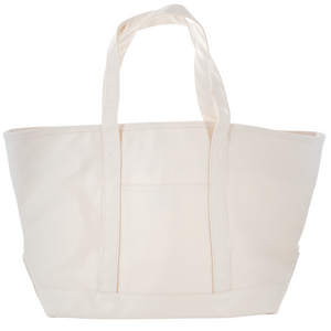 Embroidered TRVL Coated Canvas Tote