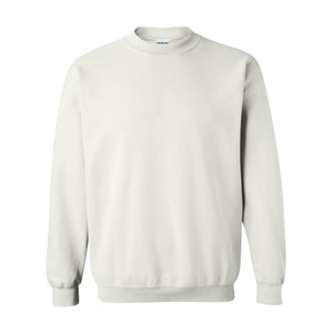 Classic white sweatshirt with a clean, minimal design and a soft fleece interior, perfect for customization or a simple wardrobe staple.