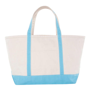 Embroidered Canvas Tote with Monogram Motif