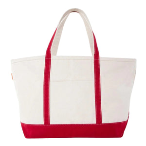 Embroidered Canvas Tote with Monogram Motif