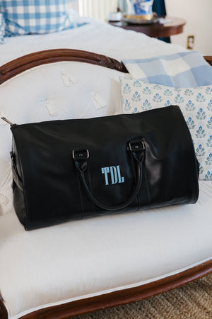 Embroidered Convertible Garment Duffel Bag