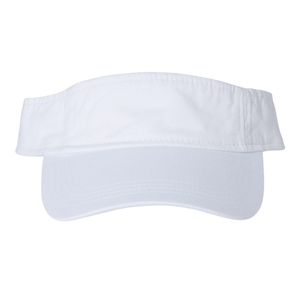 Embroidered Visor with Monogram Motif