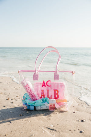Monogrammed Clear Tote Bag