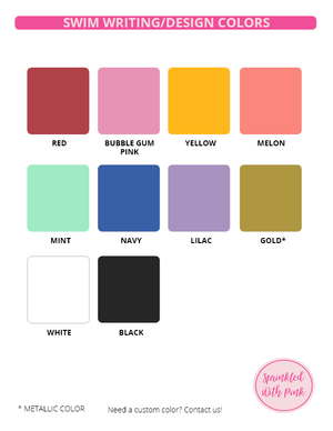 A graphic showing the color options to customize a product.