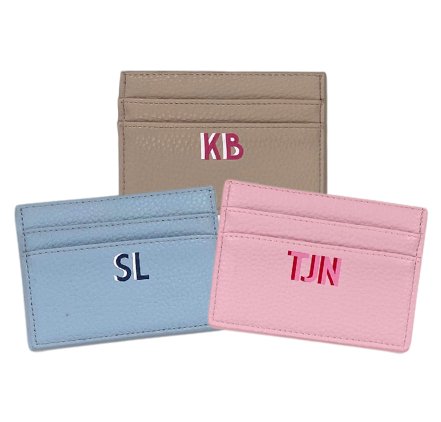 Monogrammed Leather Wallets Sprinkled With Pink
