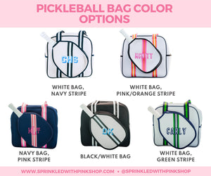 Striped Monogram Pickleball Bag