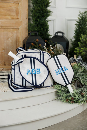 Striped Monogram Pickleball Bag