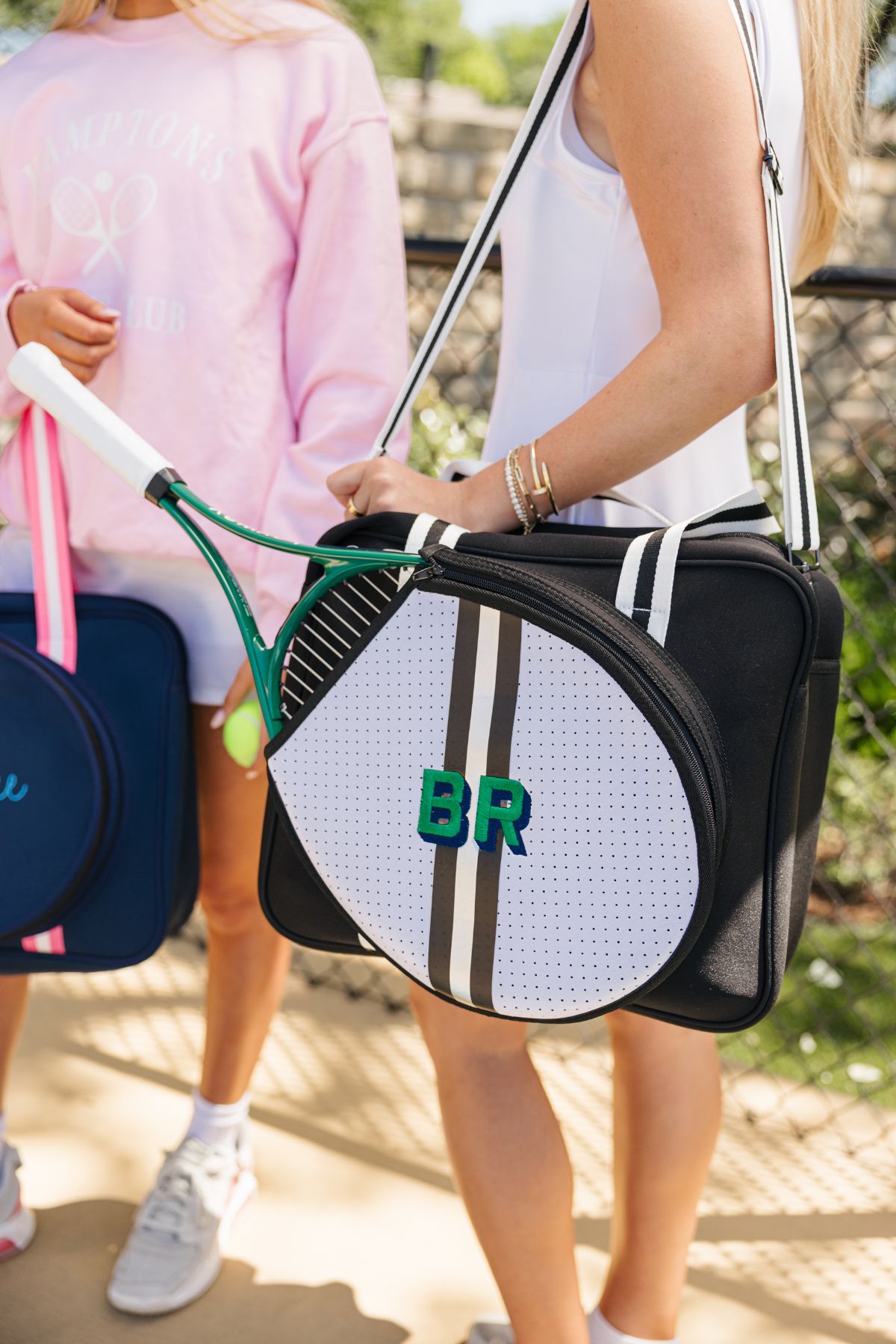 Monogrammed Tennis Bag Sprinkled With Pink
