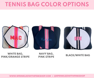 Striped Monogram Tennis Bag