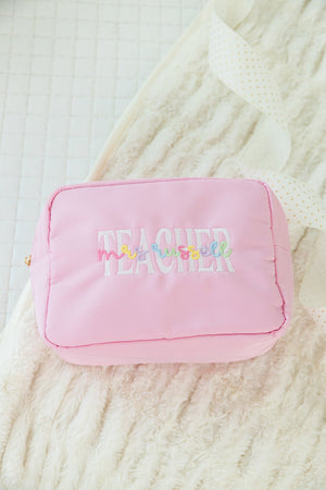 Teacher Embroidered Extra Large Nylon Pouch