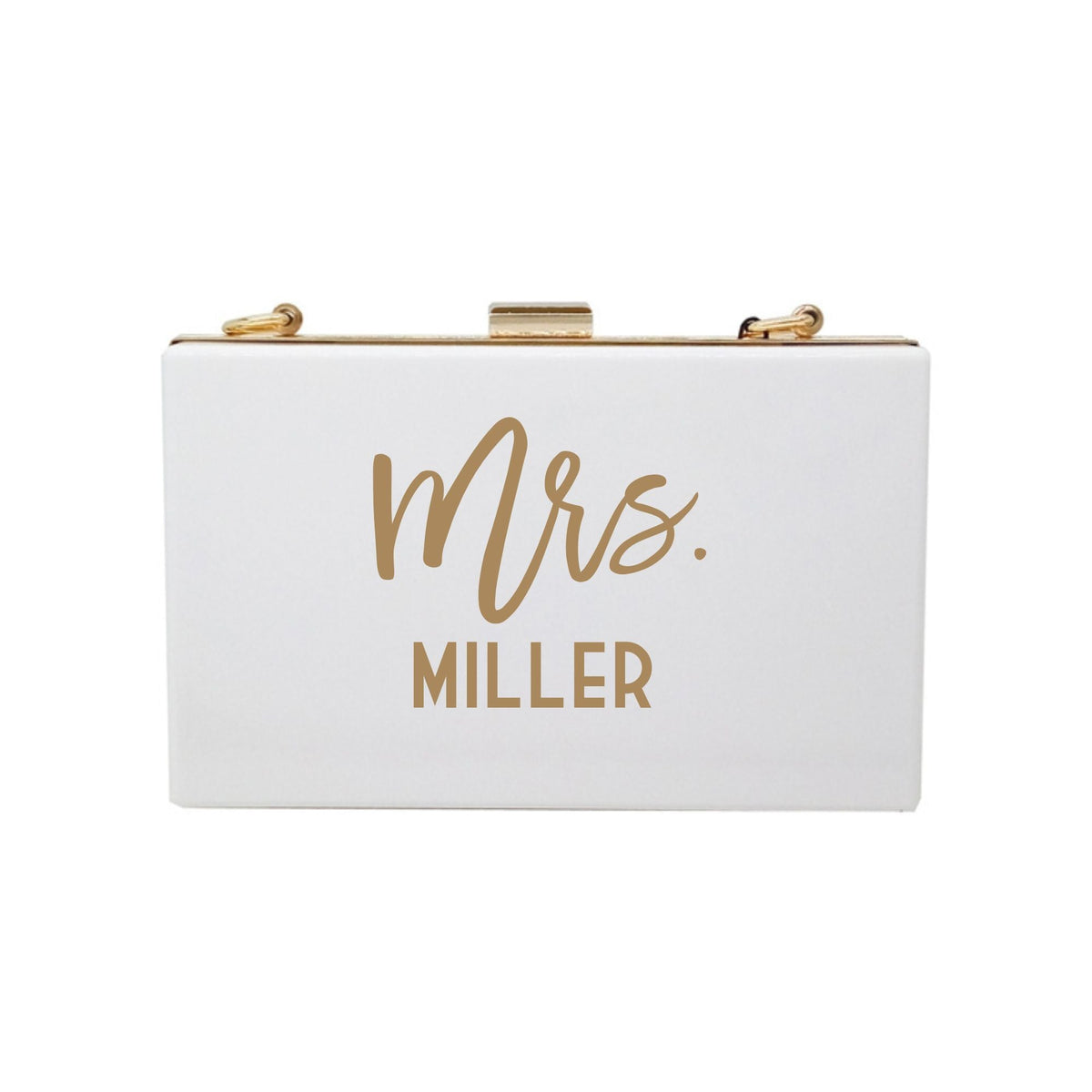 Personalized Acrylic Mrs Clutch