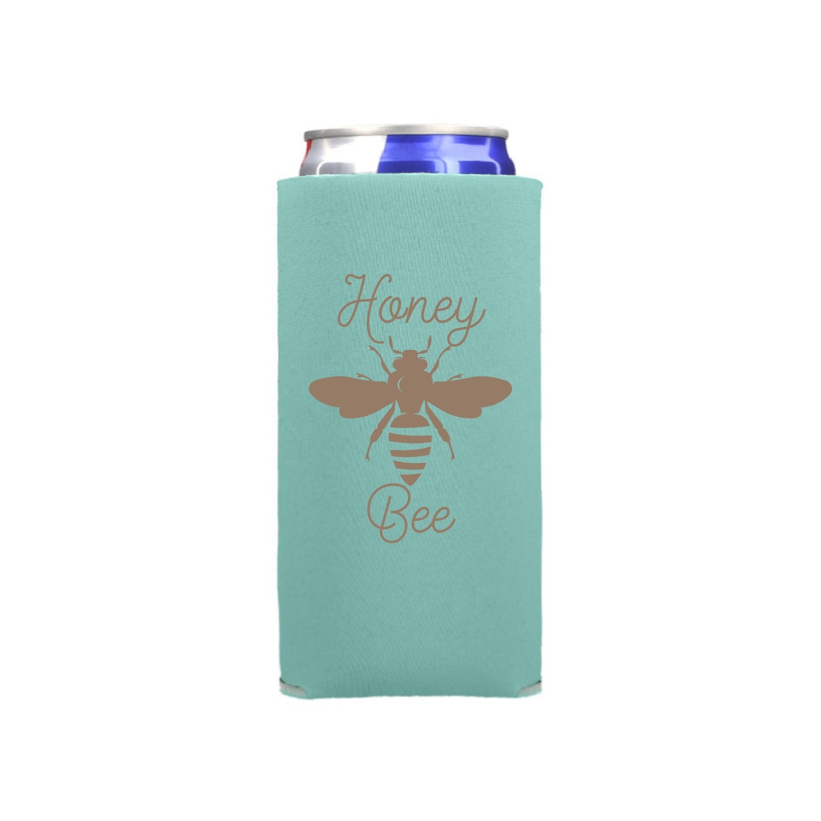 Teal Insulated Slim Can Koozies - Customized with YOUR design!