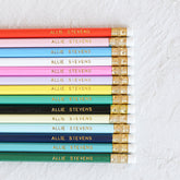 Custom Gold Foil Pencils - Sprinkled With Pink #bachelorette #custom #gifts