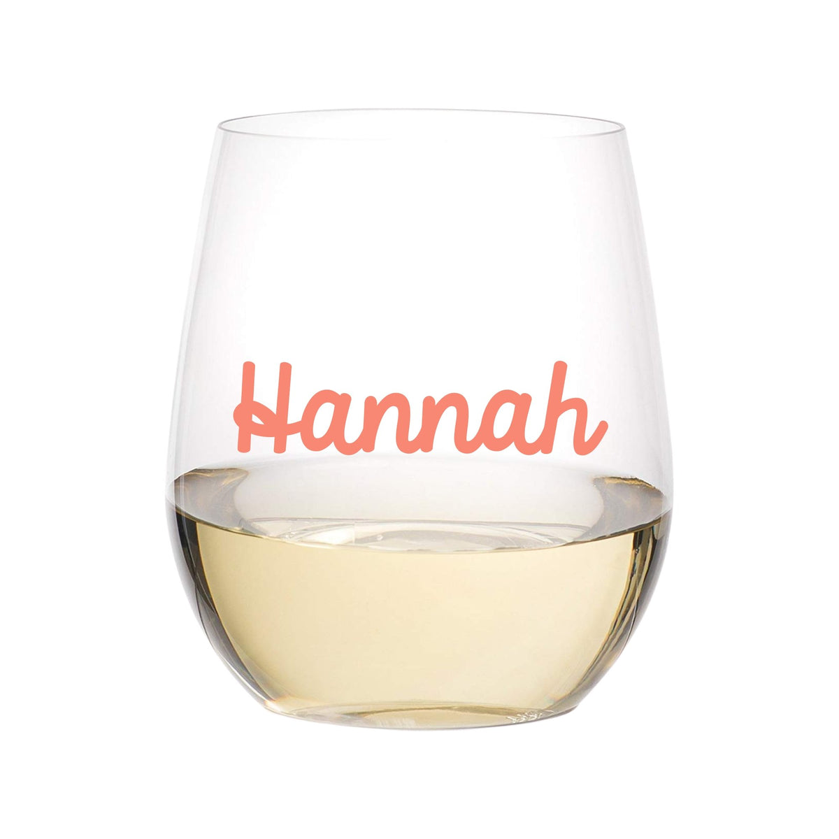 Personalized acrylic wine glasses - stemless