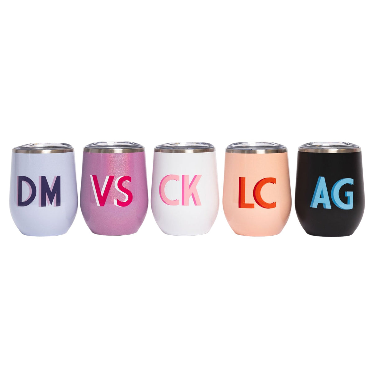 40oz Monogrammed Tumbler - Sprinkled With Pink