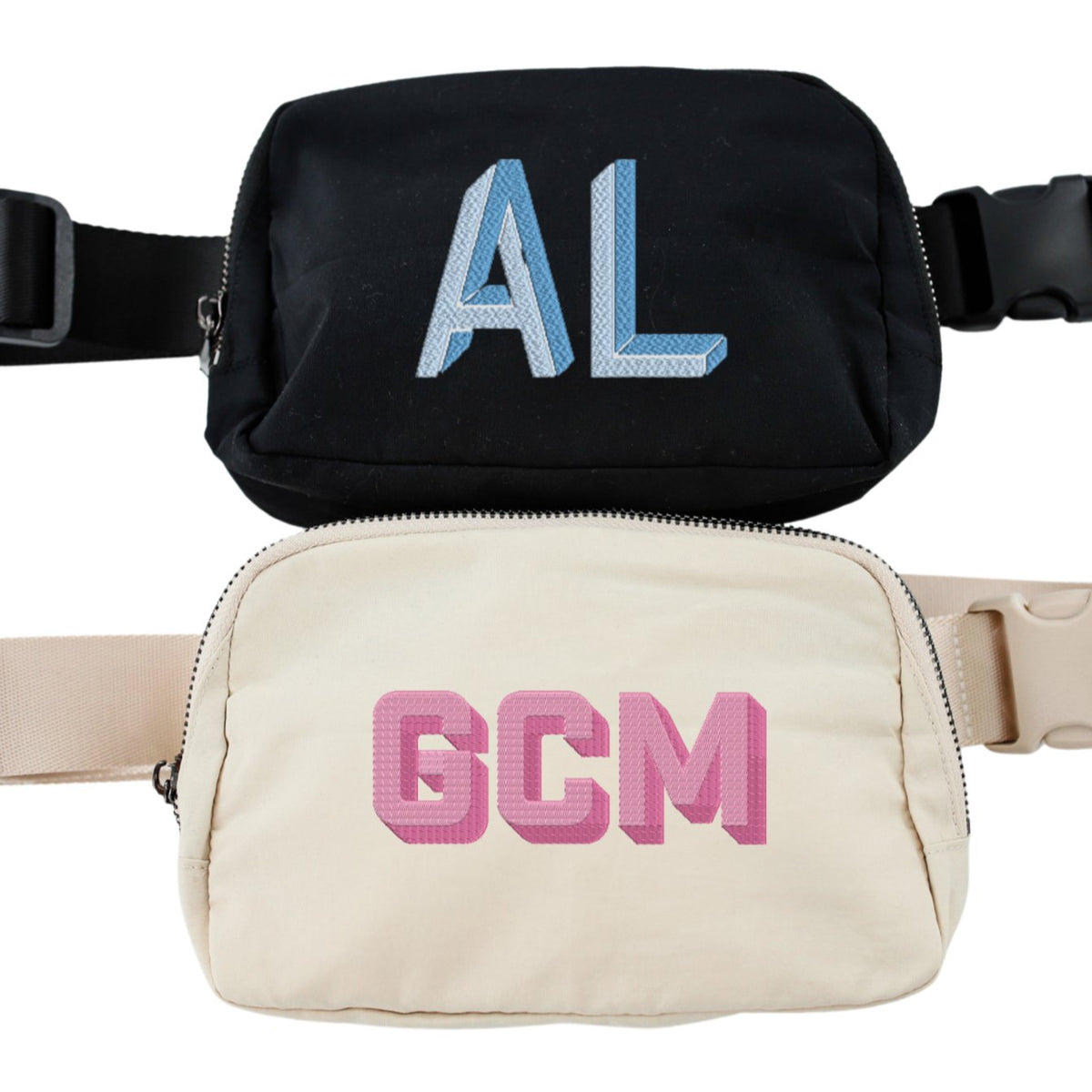 Monogrammed Belt Bag - Sprinkled With Pink