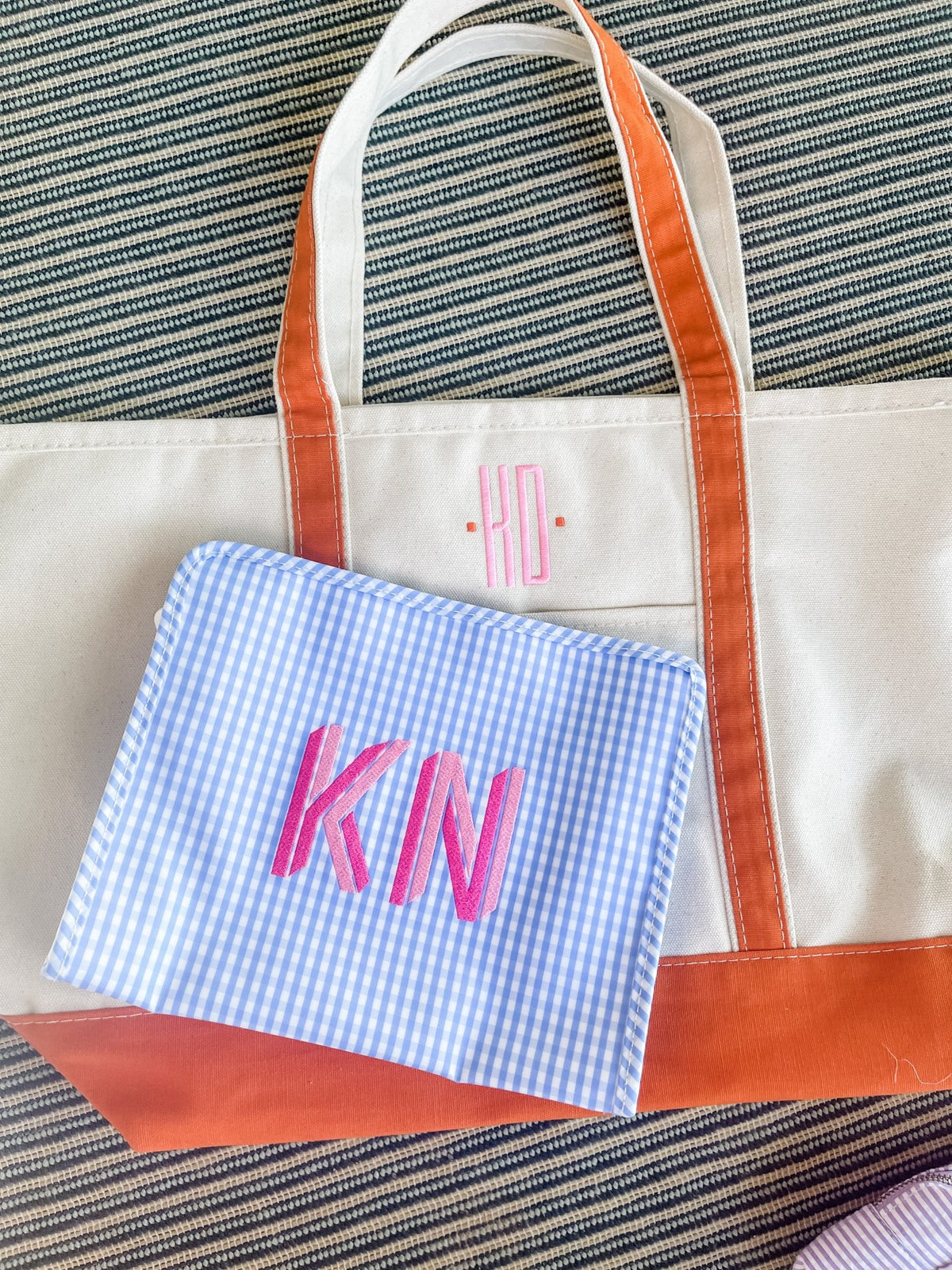 Personalized Large Beach Bags - Cotton Canvas | Gifts Happen Here Hot Pink