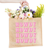 Howdy Jute Carryall - Sprinkled With Pink #bachelorette #custom #gifts