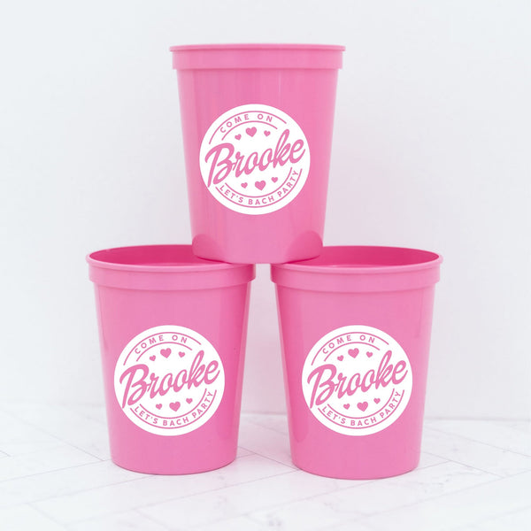 Monogrammed Stadium Wedding Cups, Custom Printed Party Cups, Plastic Cups,  Personalized Party Favors, Engagement Party, Bachelorette Party 