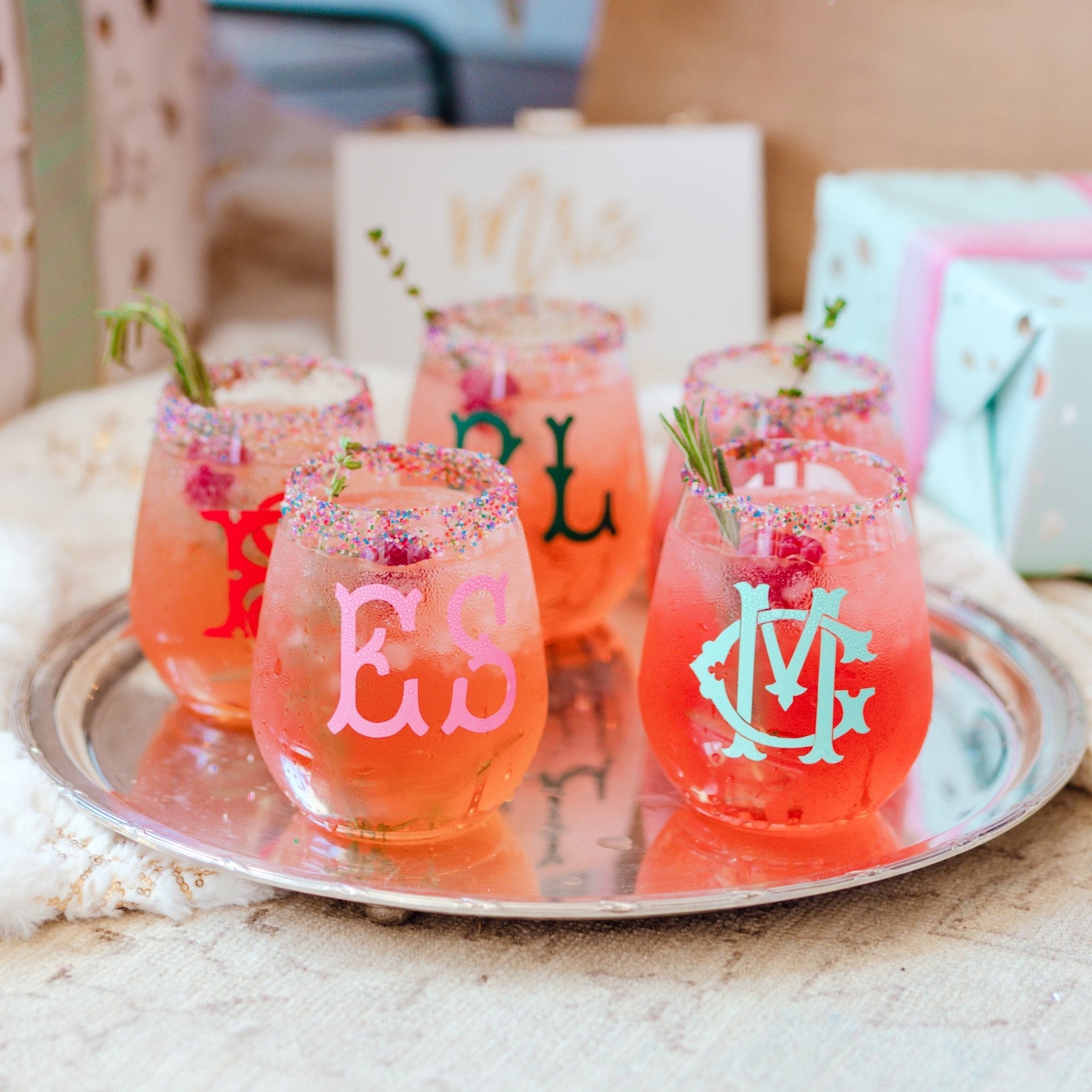 Bachelorette Party Drink Pouches - Sprinkled With Pink