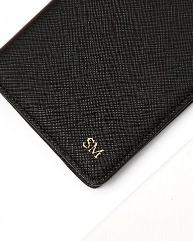 Personalized Passport Cover - Monogram Passport Holder - Faux Leather - Gold Foil Monogram - Personalized Gift - Travel Accessory - Vegan