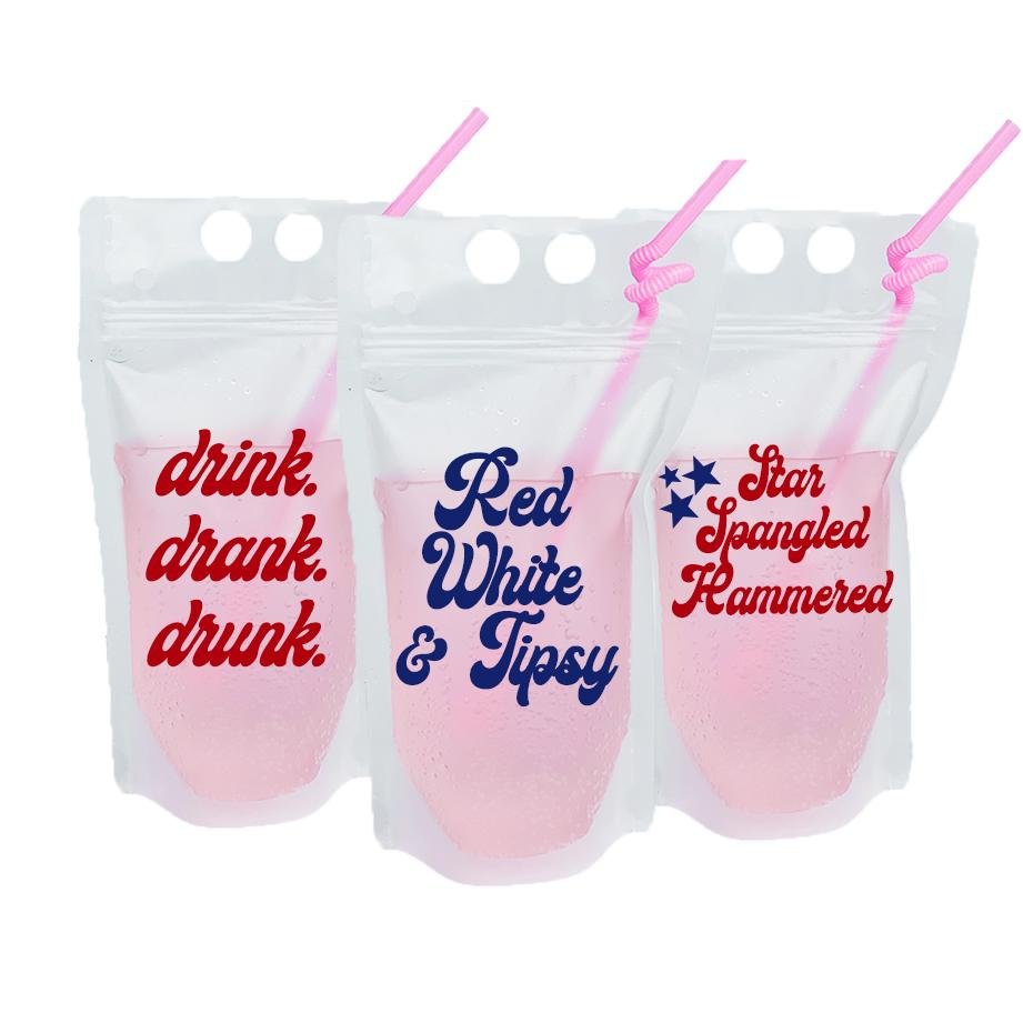 Customized Reusable Drink Pouches 