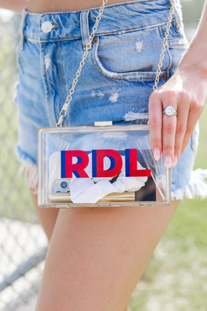 Personalized Clear Crossbody - 10 Color Choices - Monogram Available -  Initial Styles Jupiter Boutique