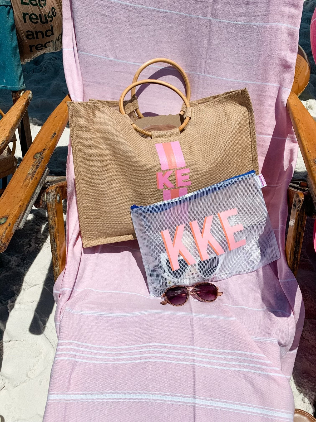 Personalized Tote Bags - Sprinkled With Pink