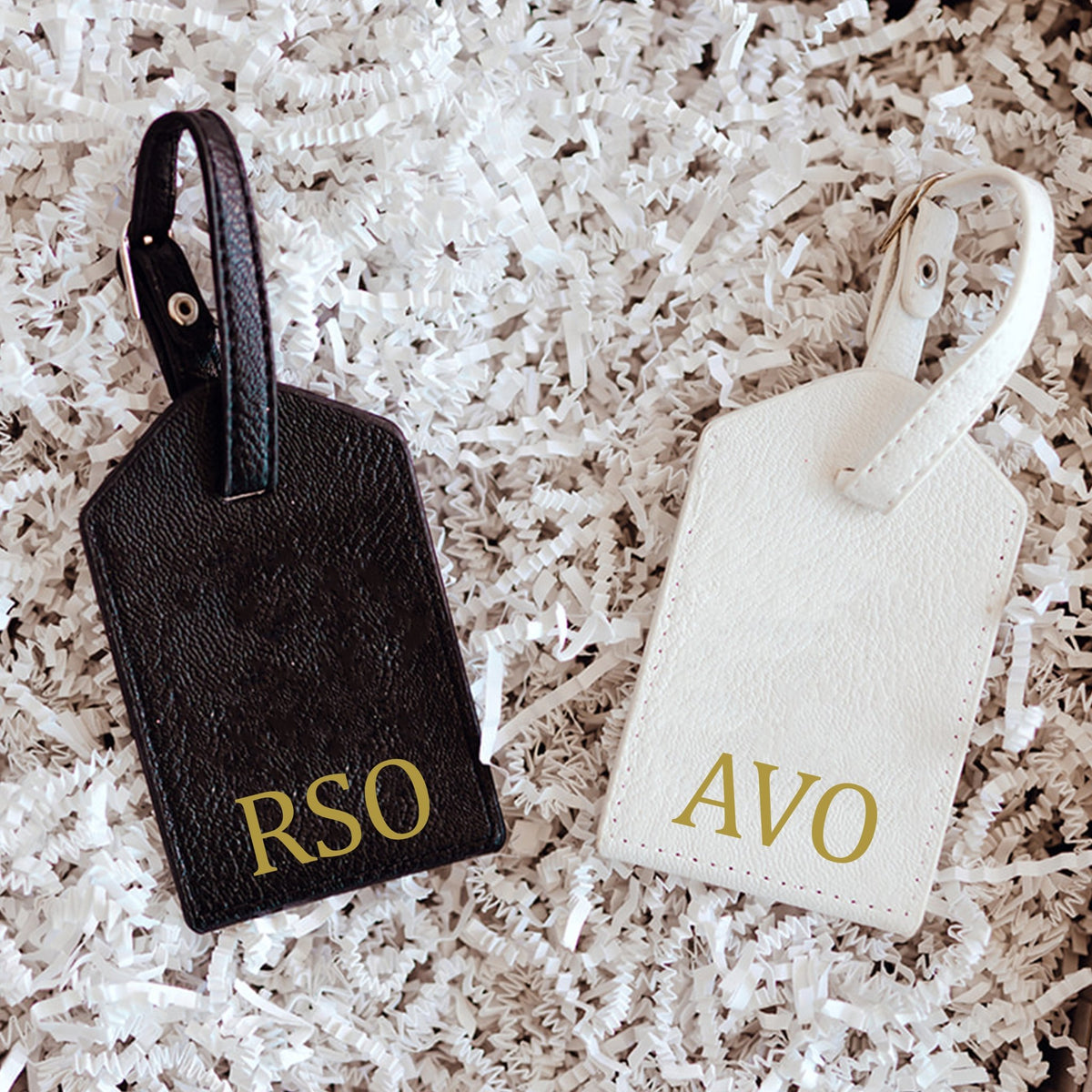 Traditional Monogram Lettering Luggage Tag