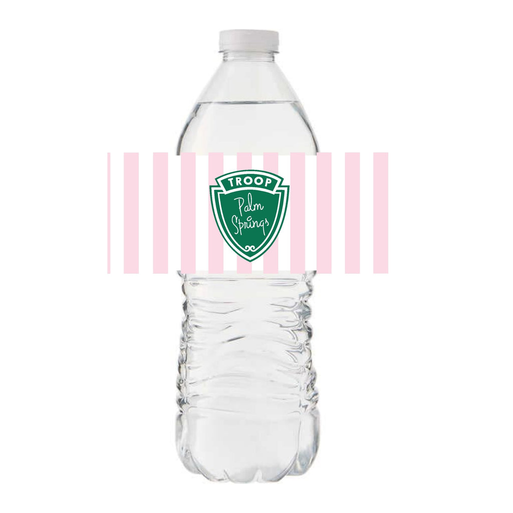 Full Wrap Water Bottle Label - Custom Design (Set of 10) - Sprinkled With  Pink